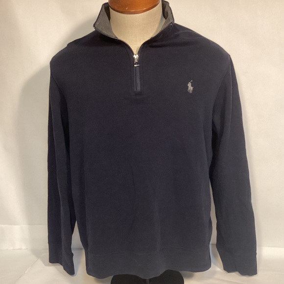 Polo Ralph Lauren mens 1/4 zip Sweater size large - Picture 1 of 12